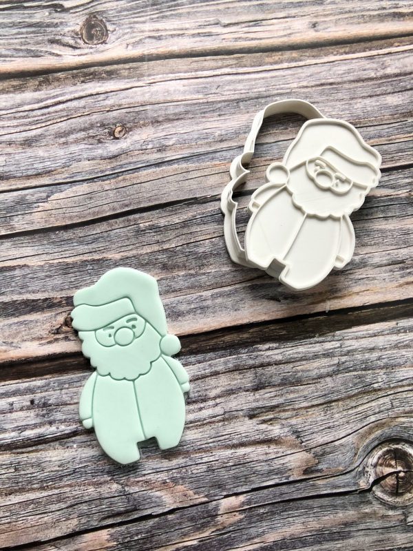 IMG_4047 Santa Cookie Cutter and Fondant Stamp, Sleepy Santa, Father Christmas