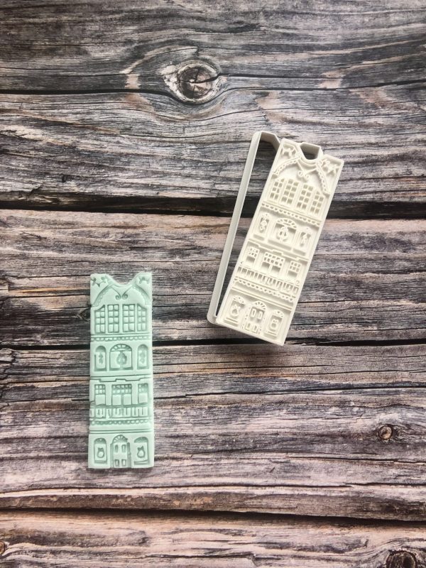 IMG_4488 Town House Cookie Cutter and Fondant Stamp, New Home, Christmas