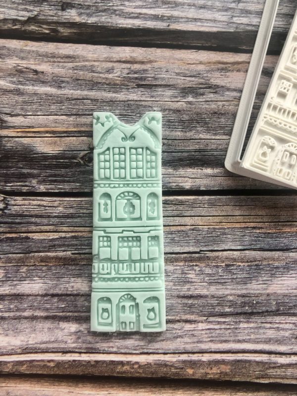 IMG_4489 Town House Cookie Cutter and Fondant Stamp, New Home, Christmas