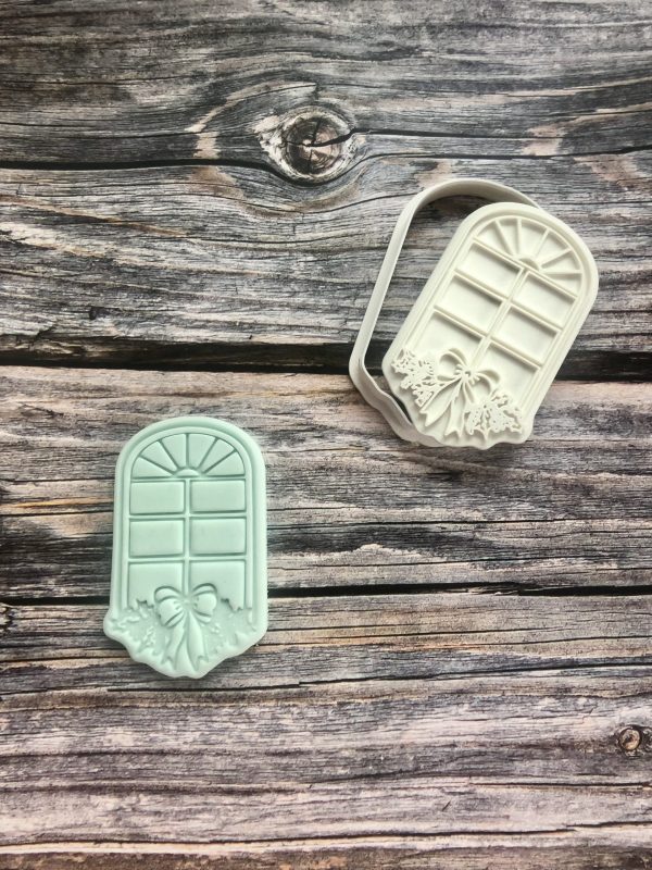 Window Cookie Cutter and Fondant Stamp, New Home, Christmas
