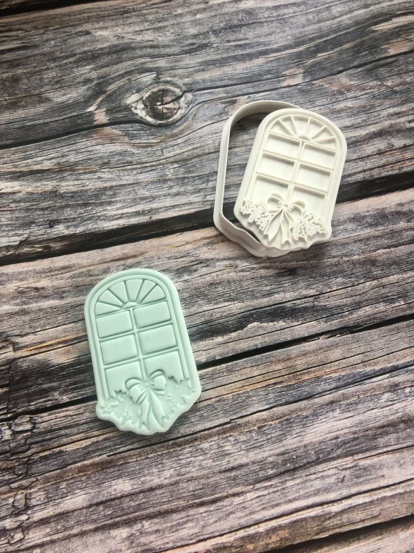 Window Cookie Cutter and Fondant Stamp, New Home, Christmas