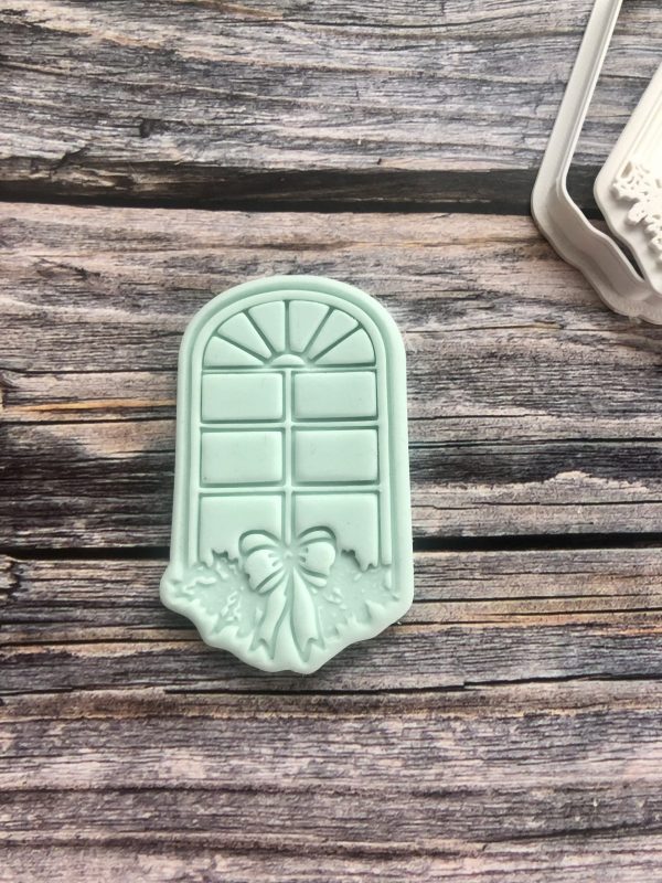 Window Cookie Cutter and Fondant Stamp, New Home, Christmas