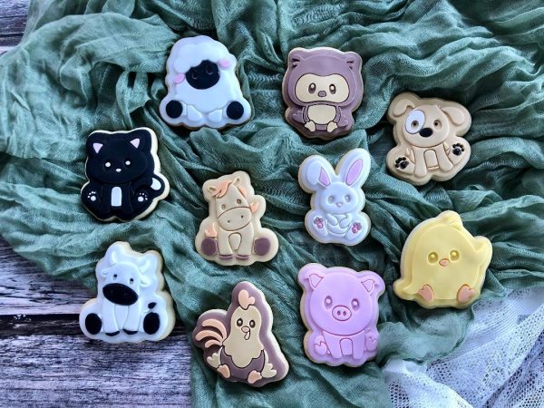 Owl Cookie Cutter and Fondant Stamp Embosser, Farm Animal, Bird, Halloween