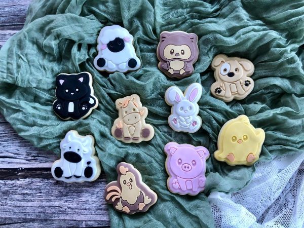 Chicken Cookie Cutter and Fondant Stamp Embosser, Farm Animal