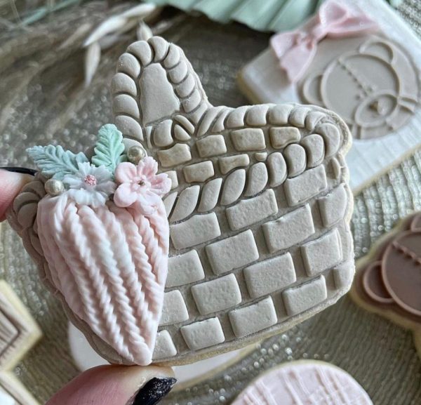 Basket Cookie Cutter and Fondant Stamp, Picnic Basket, Easter, Peter Rabbit, New Home, New Baby, Hamper