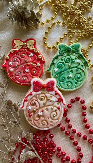 Bauble Cookie Cutter and Fondant Stamp, Christmas, Decoration