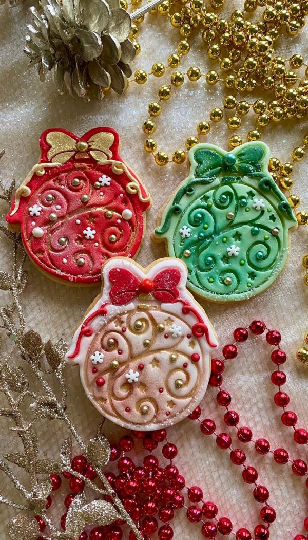 baubles Bauble Cookie Cutter and Fondant Stamp, Christmas, Decoration