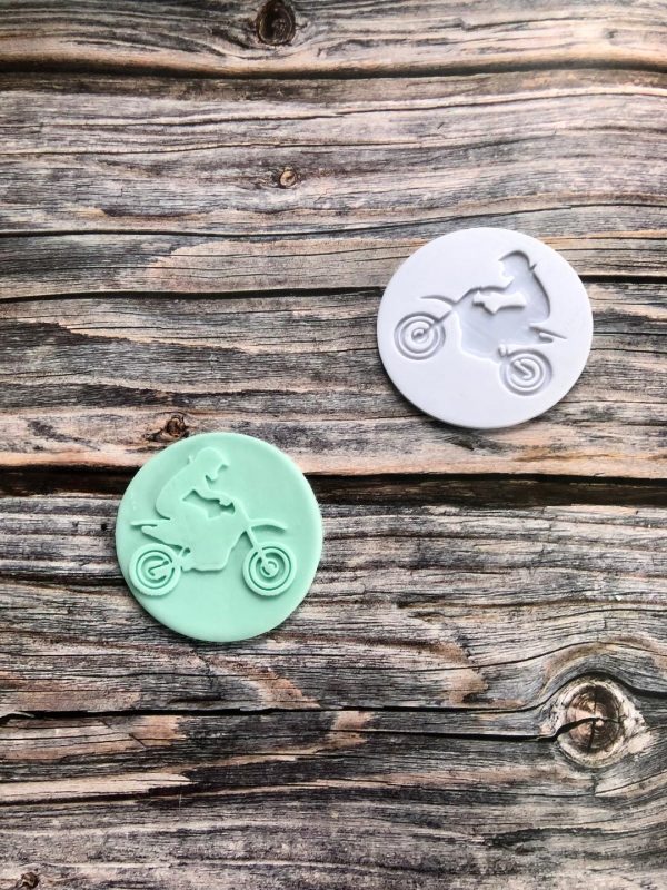 Motorbike Fondant Stamp Embosser, Motorcross, Bike, Racing, Racer