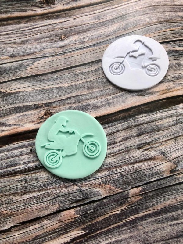 Motorbike Fondant Stamp Embosser, Motorcross, Bike, Racing, Racer