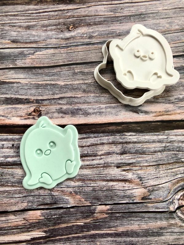 Chick Cookie Cutter and Fondant Stamp Embosser, Farm Animal, Cute Chick, Groovy Chick, Easter