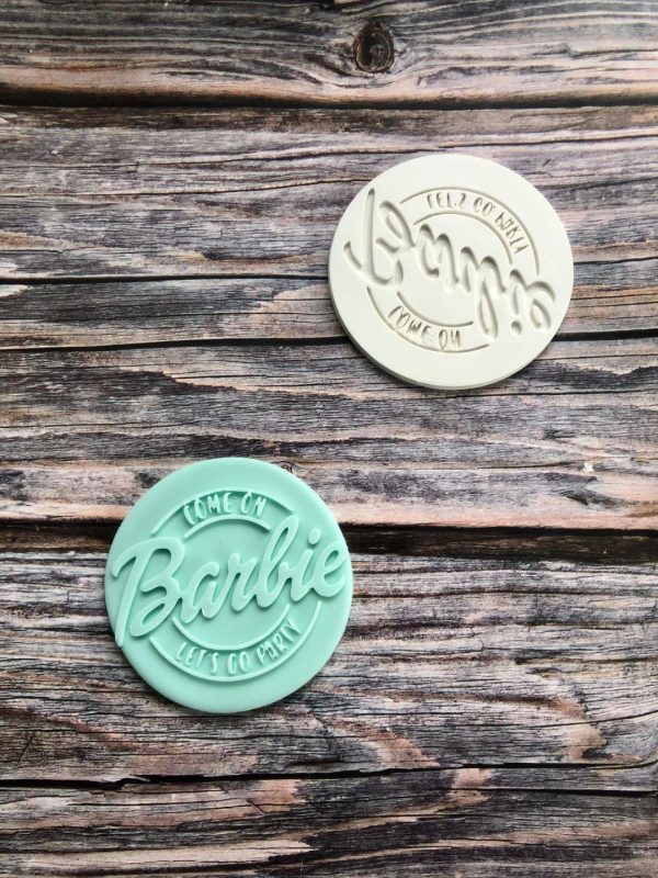 Come On Barbie Let's Go Party Fondant Stamp Embosser