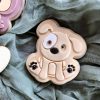 Dog Cookie Cutter and Fondant Stamp Embosser, Farm Animal, Cute Puppy, Pet, I Woof You