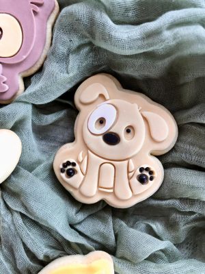 Dog Cookie Cutter and Fondant Stamp Embosser, Farm Animal, Cute Puppy, Pet, I Woof You