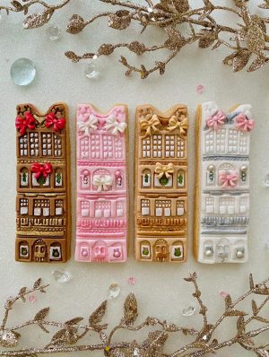 Town House Cookie Cutter and Fondant Stamp, New Home, Christmas