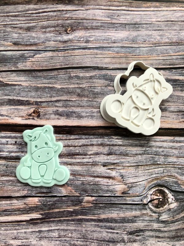 horse Horse Cookie Cutter and Fondant Stamp Embosser, Farm Animal, Cute Pony, Equestrian Theme