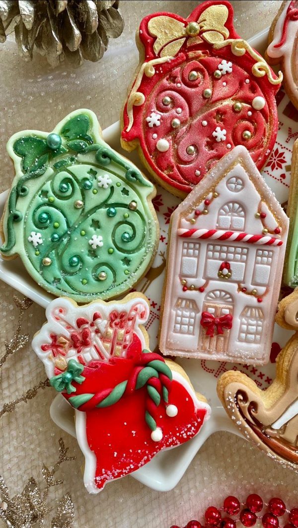 penny 2 Bauble Cookie Cutter and Fondant Stamp, Christmas, Decoration