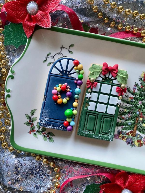 penny 2 Oval Door Cookie Cutter and Fondant Stamp, New Home, Arch, Christmas Door, Easter Door