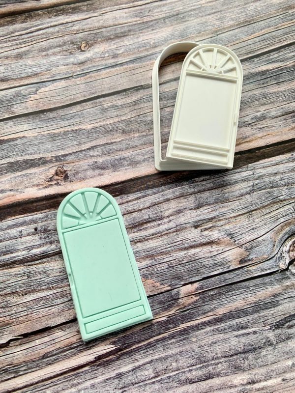 round door 2 Oval Door Cookie Cutter and Fondant Stamp, New Home, Arch, Christmas Door, Easter Door