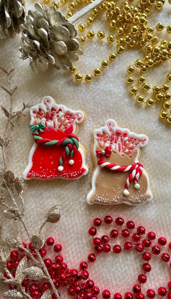 sack Christmas Sack Cookie Cutter and Fondant Stamp, Christmas, Santa's Sack, Toy Sack