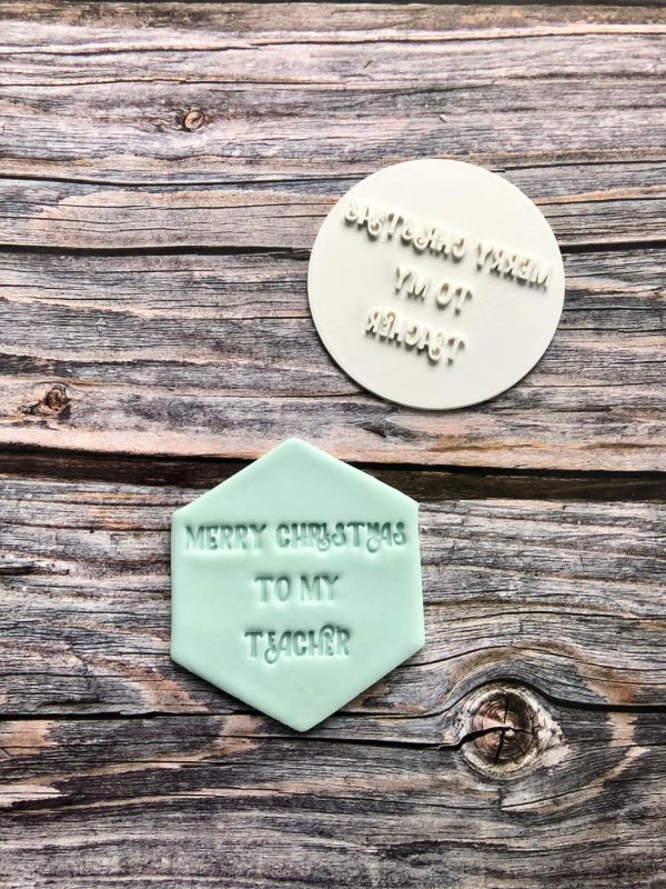 teacher christmas Merry Christmas to my Teacher Cookie Stamp, Thank you Teacher, Teacher Gift