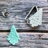 paw tree 2 Paw Pattern Christmas Tree Cookie Cutter and Fondant Stamp Embosser, Pet Gift, Dog Lover, Pawfect Christmas