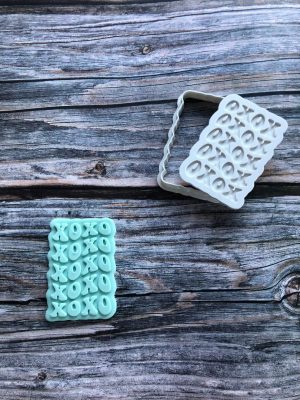 XOXO Cookie Cutter and Fondant Stamp Embosser, Valentines Day Embosser, Love, Hugs and Kisses