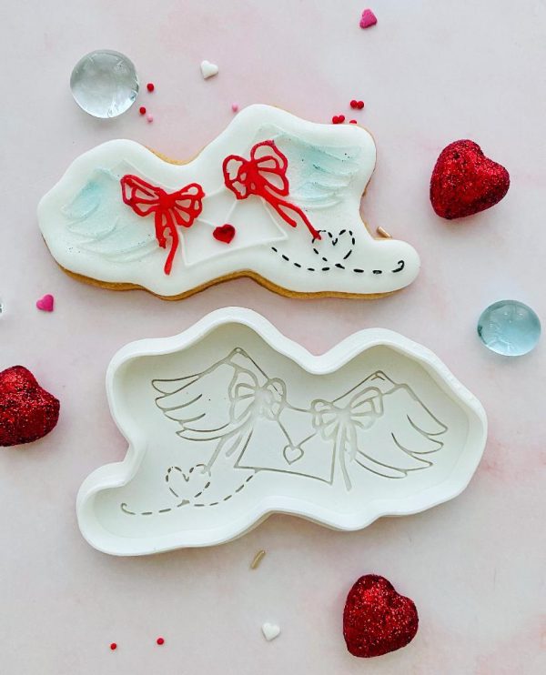 Heart Envelope Cookie Cutter and Fondant Stamp Embosser, Valentines, Romantic, Wedding, Engagement, Love Letter