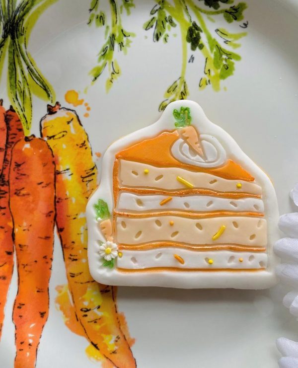 Carrot Cake Carrot Cake Cookie Cutter and Fondant Stamp, Easter, Easter Pudding, Easter Desert, Easter Tea Party