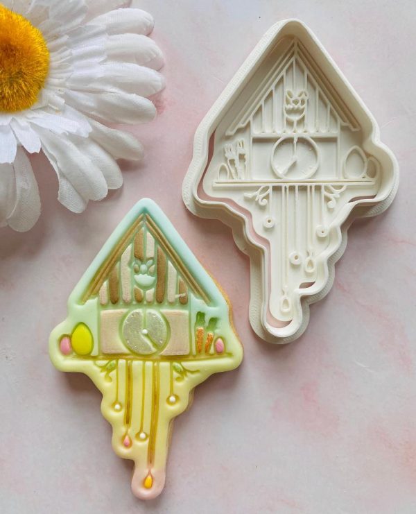 Cuckoo Clock Cookie Cutter and Fondant Stamp, Easter, Cute Easter Decoration