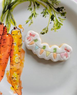 Easter Bunting Cookie Cutter and Fondant Stamp, Easter, Easter Decoration, Carrots, Carrot Bunting
