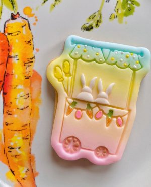 Easter Cart Cookie Cutter and Fondant Stamp, Easter, Easter Stall, Easter Trolley