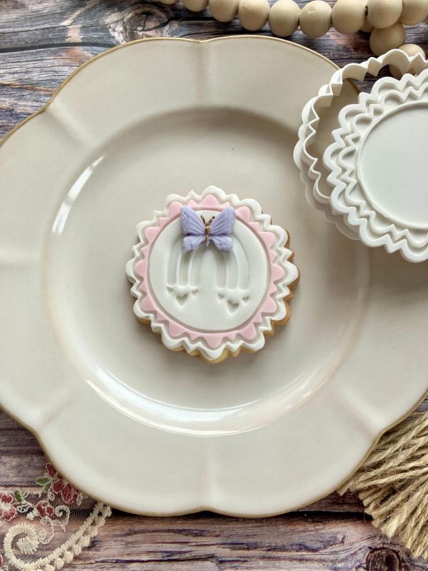 Frame 3 Pretty Border Cookie Cutter and Fondant Stamp, Frame, Shape