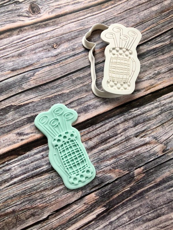 Golf Clubs Cookie Cutter and Fondant Stamp Embosser, Father's Day, Golf Fan, Golf Gift, Golf Theme, Golf Bag