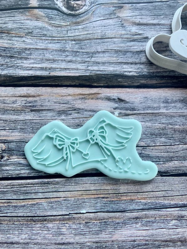 Heart Envelope Cookie Cutter and Fondant Stamp Embosser, Valentines, Romantic, Wedding, Engagement, Love Letter