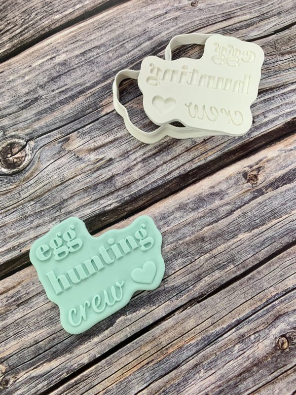 IMG_2685 Egg Hunting Crew Cookie Cutter and Fondant Stamp Embosser, Easter, Easter Bunny, Easter Treat
