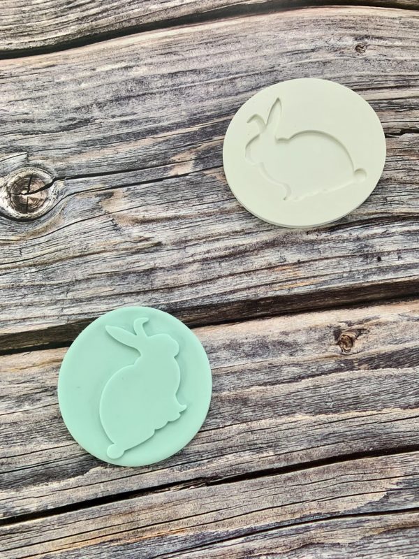 IMG_2702 Rabbit Fondant Stamp Embosser, Easter Embosser, Easter Bunny, Pet, Silhouette, Bunny
