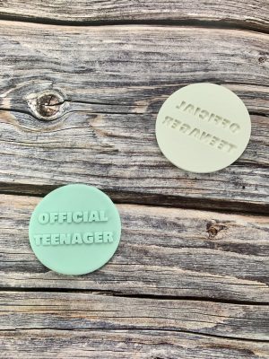 Official Teenager Fondant Stamp Embosser, Thirteenth Birthday, Teenager, Teenage Birthday