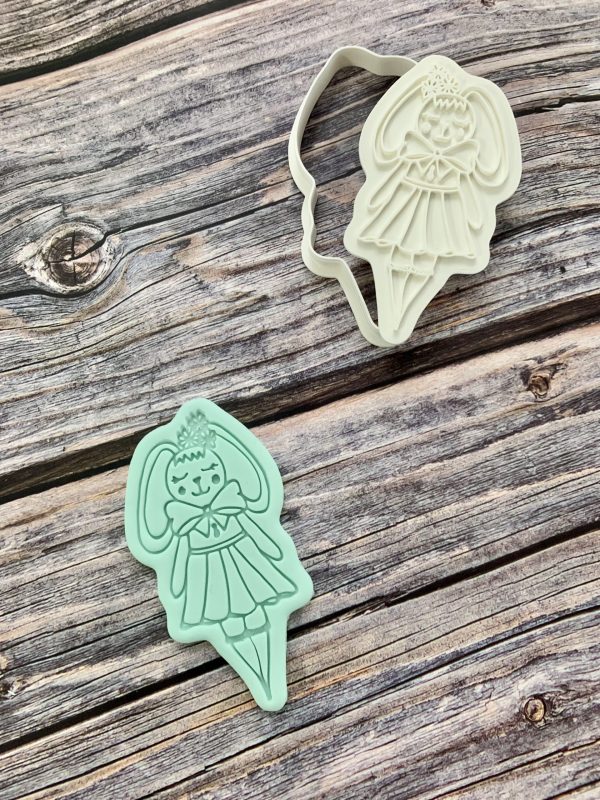 IMG_2732 Smart Rabbit Cookie Cutter and Fondant Stamp, Easter, Peter Rabbit, Lady Rabbit, Bunny