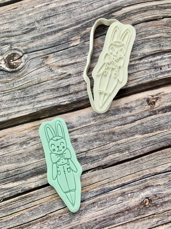 IMG_2734 Smart Rabbit Cookie Cutter and Fondant Stamp, Easter, Peter Rabbit, Bunny