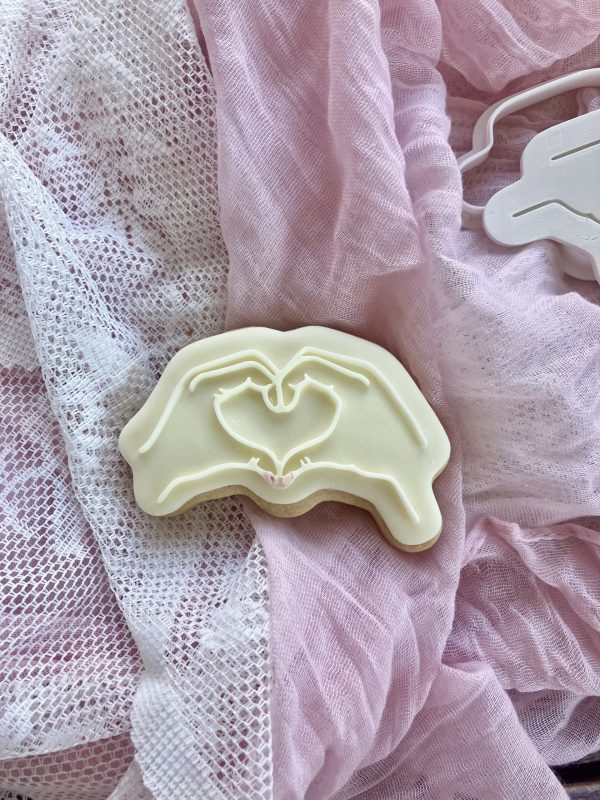 Heart Hands Cookie Cutter and Fondant Stamp Embosser, Valentines Day Embosser, Love, I Love You, Taylor Swift, Swifties