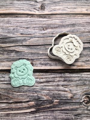 Lion Cookie Cutter and Fondant Stamp Embosser, Zoo Animal, Circus Animal, Safari