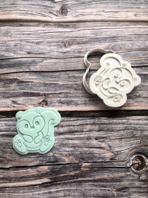 Squirrel Cookie Cutter and Fondant Stamp Embosser, Woodland Animal, Acorn