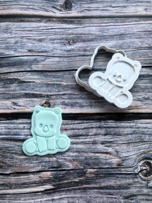 Rhino Cookie Cutter and Fondant Stamp Embosser, Rhinoceros, Safari Animal, Zoo Animal