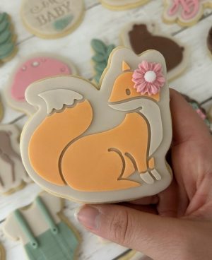 Fox Cookie Cutter and Fondant Stamp Embosser, Woodland Animal, Cute Fox