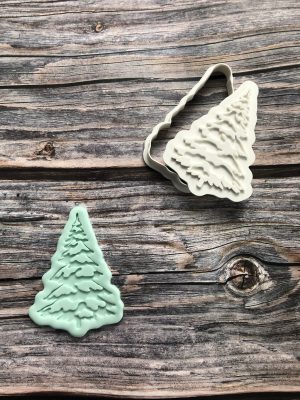 Fir Tree Cookie Cutter and Fondant Stamp, Mountains, Woodland, Nature, Christmas