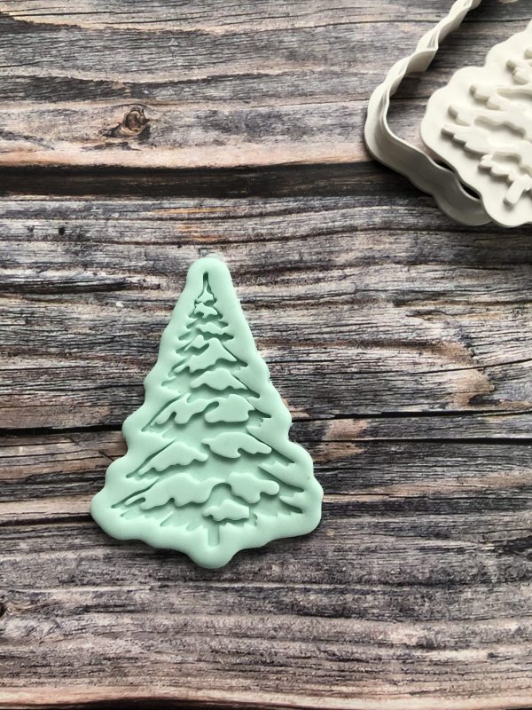 Fir Tree Cookie Cutter and Fondant Stamp, Mountains, Woodland, Nature, Christmas