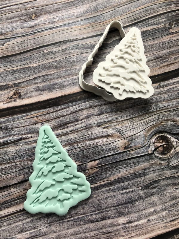 Fir Tree Cookie Cutter and Fondant Stamp, Mountains, Woodland, Nature, Christmas
