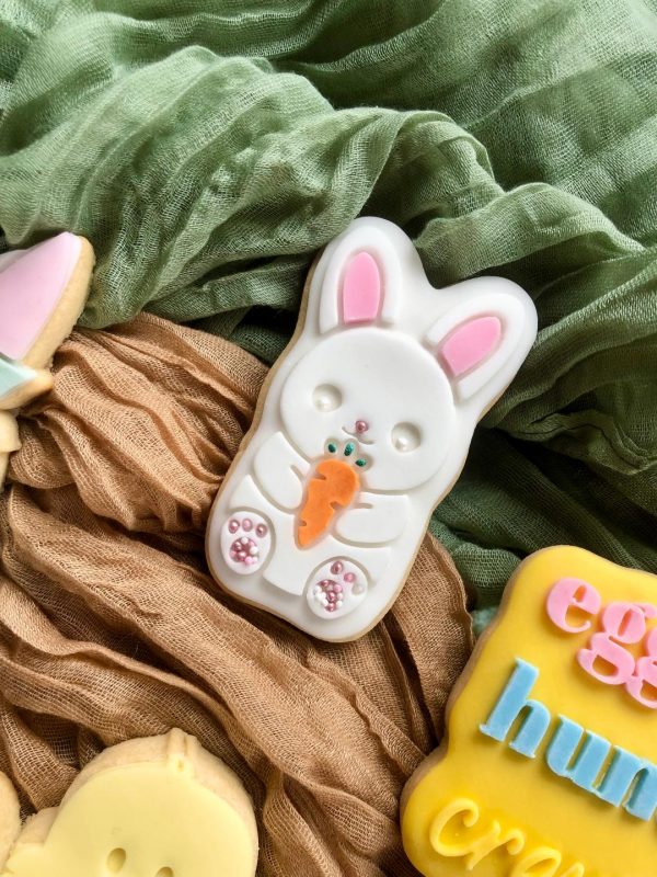 bunny carrot close 2 Bunny Rabbit Cookie Cutter and Fondant Stamp Embosser, Easter Bunny, Cute Bunny, Cute Rabbit, Rabbit With Carrot