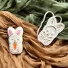 bunny with carrot Bunny Rabbit Cookie Cutter and Fondant Stamp Embosser, Easter Bunny, Cute Bunny, Cute Rabbit, Rabbit With Carrot