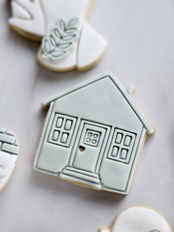 House Cookie Cutter and Fondant Stamp